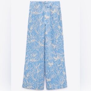 Zara full length printed pant